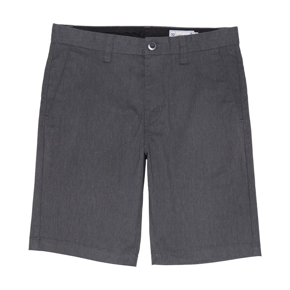 Volcom Frickin Modern Stretch 21 Shorts - Charcoal Heather 2025 Day Trip Wear Soft Texture