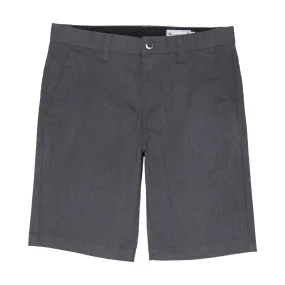 Volcom Frickin Modern Stretch 21 Shorts - Charcoal Heather 2025 Day Trip Wear Soft Texture