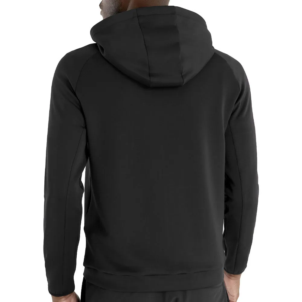 Calvin Klein Fracture Hooded Full Zip Jacket - Black Flexible Shoulder Panels Sporty Casual