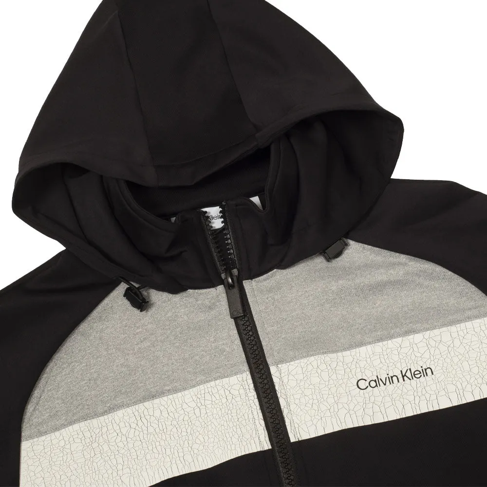 Calvin Klein Fracture Hooded Full Zip Jacket - Black Cold Season