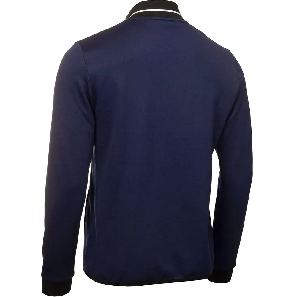 Layer Up Style Quick Dry Coating Calvin Klein Nash Mills Hybrid Full Zip Pullover - Peacoat