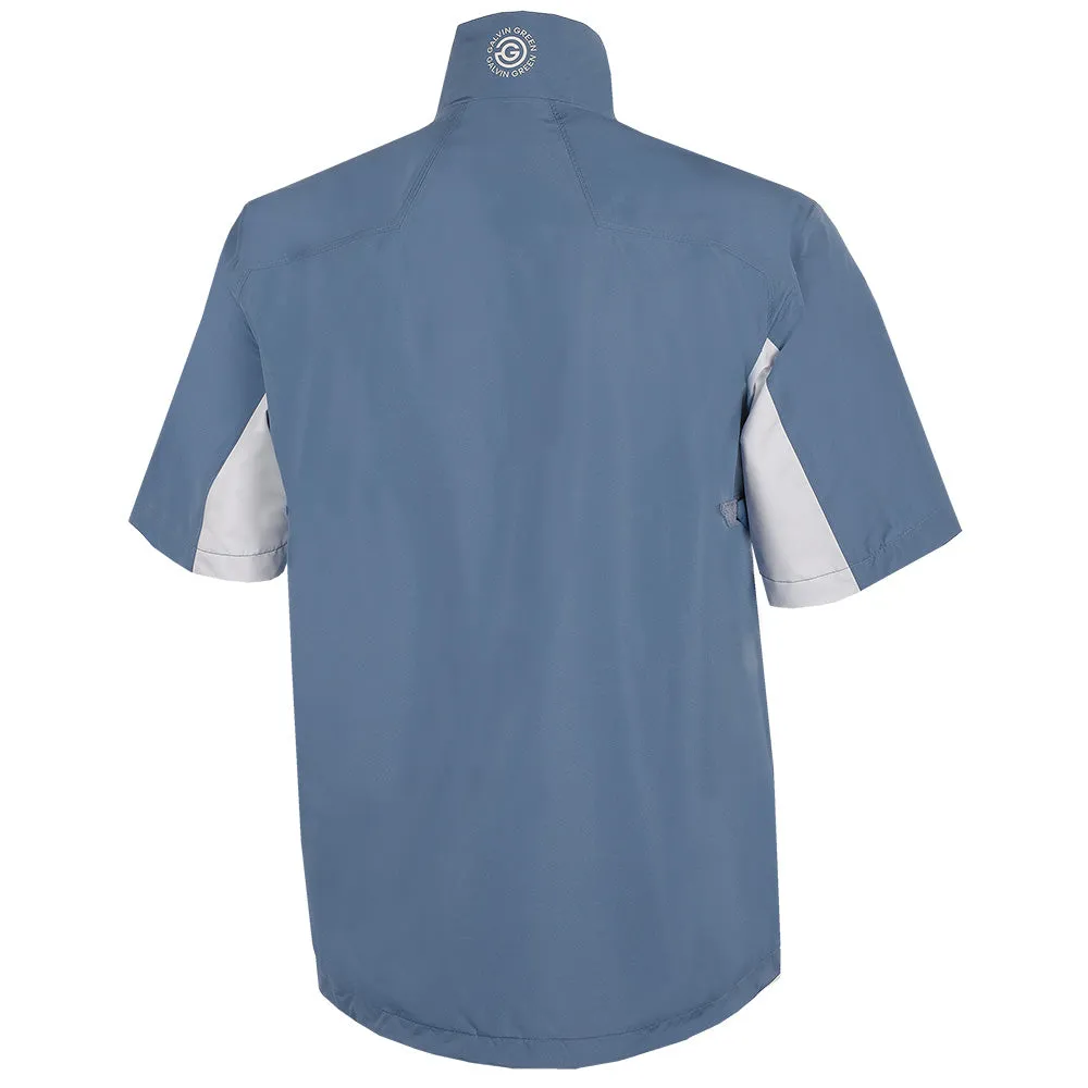 Galvin Green Air Waterproof Jacket - Moonlight Blue/White Waterproof Zipper Rainy Day
