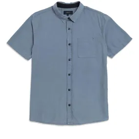 Chambray Fabric Eco Friendly Dye Roark Made To Fade Shirt - Washed Slate