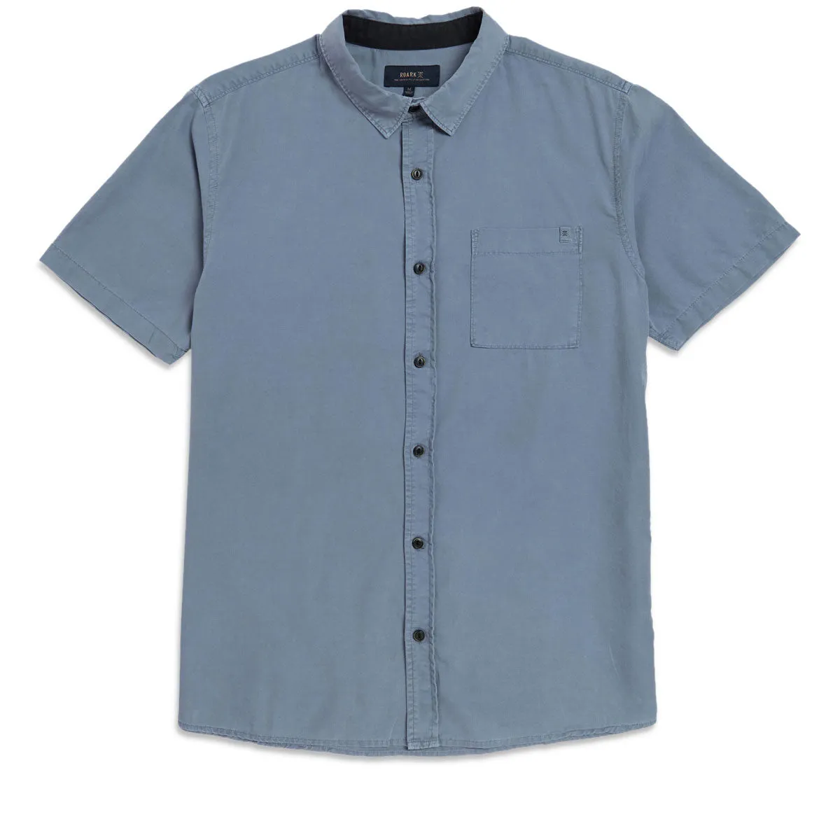 Chambray Fabric Eco Friendly Dye Roark Made To Fade Shirt - Washed Slate