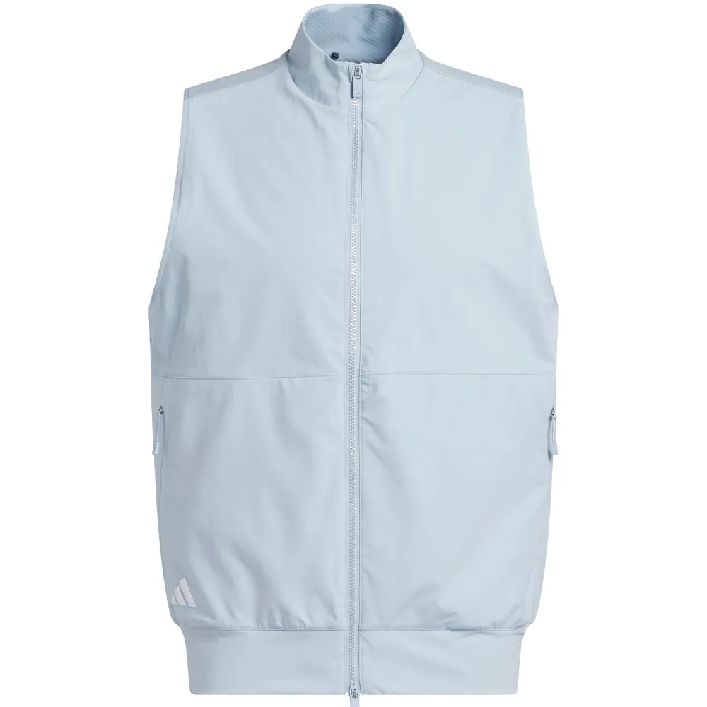 adidas Ultimate365 Tour Gilet - Wonder Blue Windproof Barrier Expandable Waist Adjustment