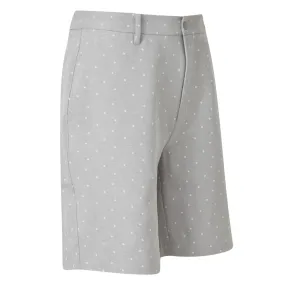FootJoy FJ Print Shorts - Grey/White Anti Friction Seams Anti-bacterial