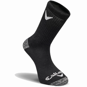 Callaway Sport Crew Socks (3 Pack) - Black Purple