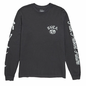 RVCA VA Worldwide Long Sleeve T-Shirt - Black OdorResistant Fabric