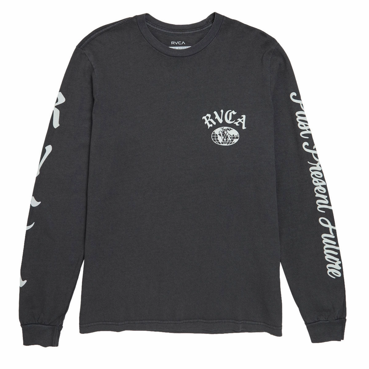 RVCA VA Worldwide Long Sleeve T-Shirt - Black OdorResistant Fabric