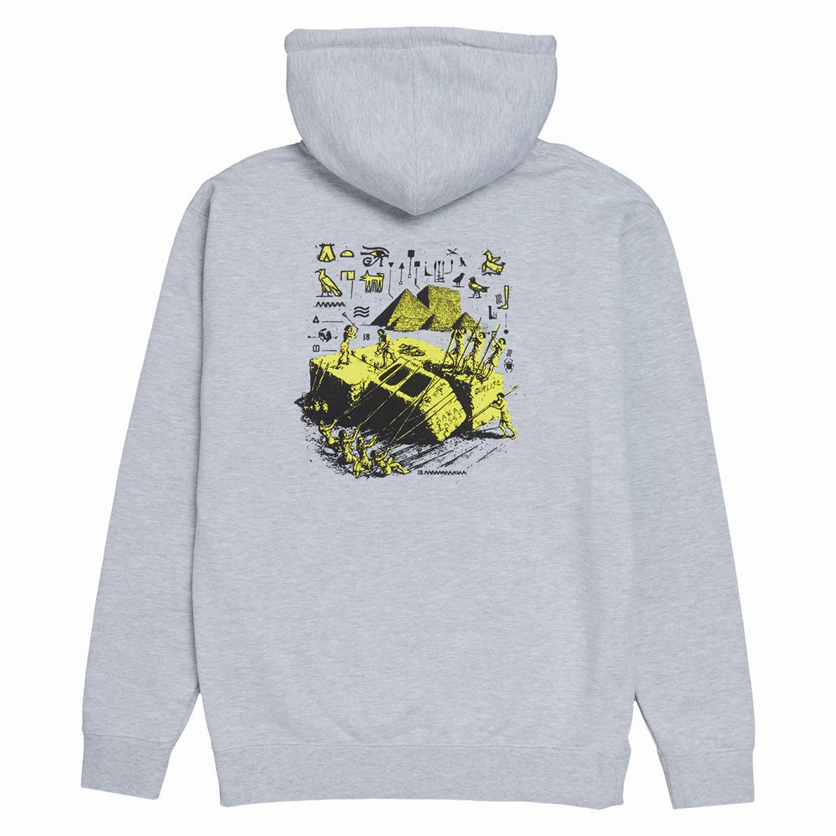 High end feel Polo wear Anti-Hero Anti-Hiero Zip Up Hoodie - Grey Heather/Black/Yellow