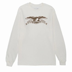 Classic Chic Anti-Hero Basic Eagle Long Sleeve T-Shirt - Cream/Brown