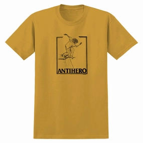 Anti-Hero Doobie Lance T-Shirt - Heather Mustard Wedding Hiking durability