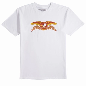 Premium Cotton Anti-Hero Eagle T-Shirt - White