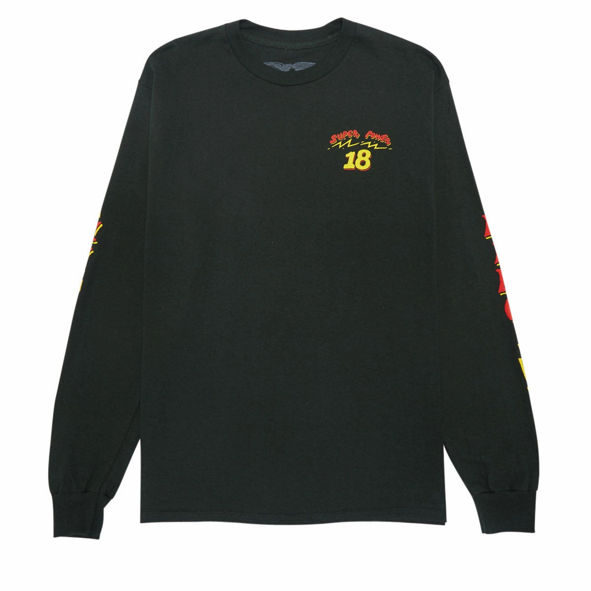 Anti-Hero Superpower18 Long Sleeve T-Shirt - Forest/Yellow/Red Prints Easygoing Wear