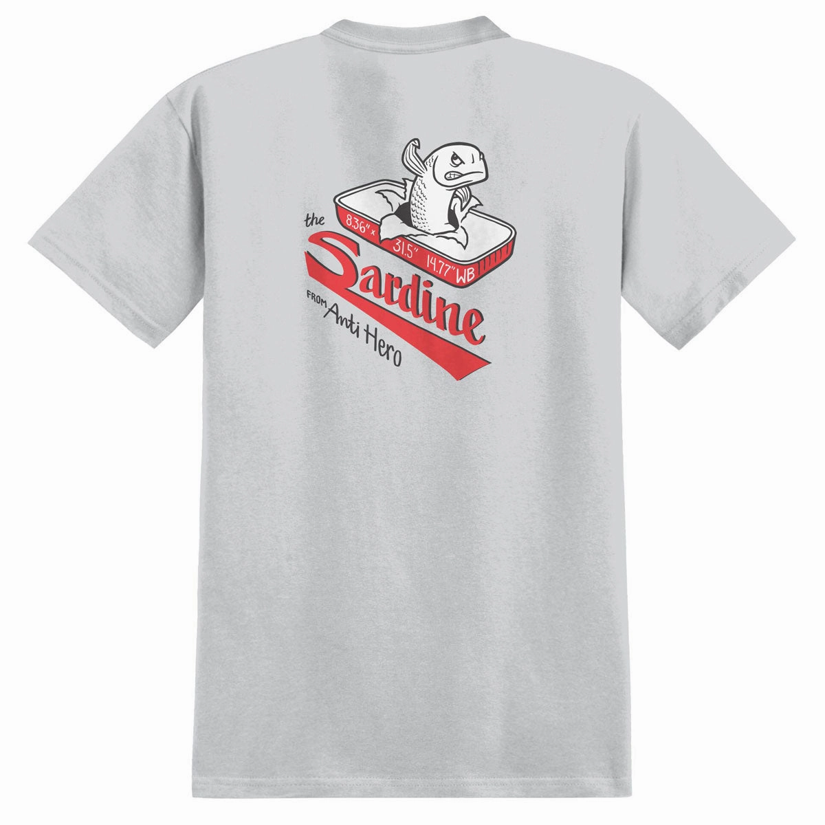VintageWash Daily Outfit Style Anti-Hero The Sardine T-Shirt - New Silver