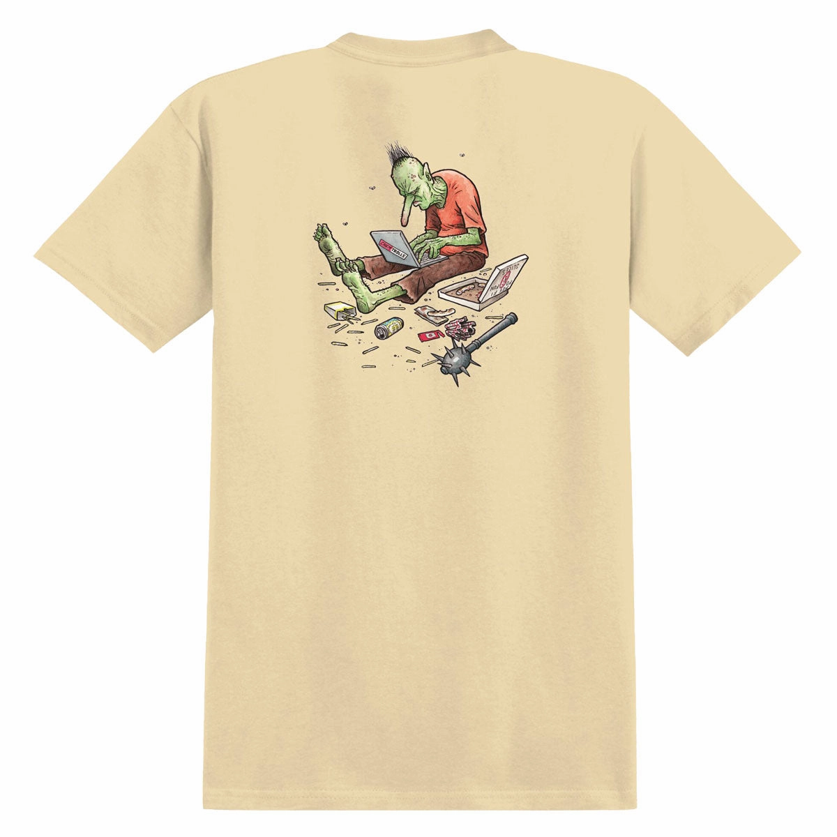 Anti-Hero Trolls T-Shirt - Cream Everyday Outfit