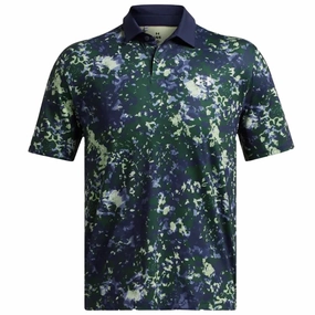 Under Armour T2G Printed Polo Shirt - Retro Green/Midnight Navy Retro nostalgia