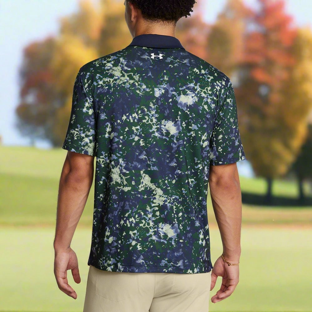 Everyday Look Under Armour T2G Printed Polo Shirt - Retro Green/Midnight Navy