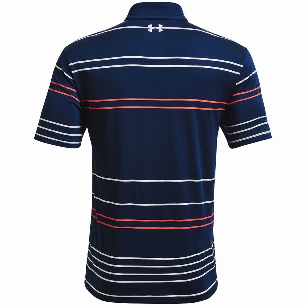Sporty Comfort Recycled Polyester Blend Under Armour Playoff Polo Shirt 2.0 - Academy Navy/Rush Red