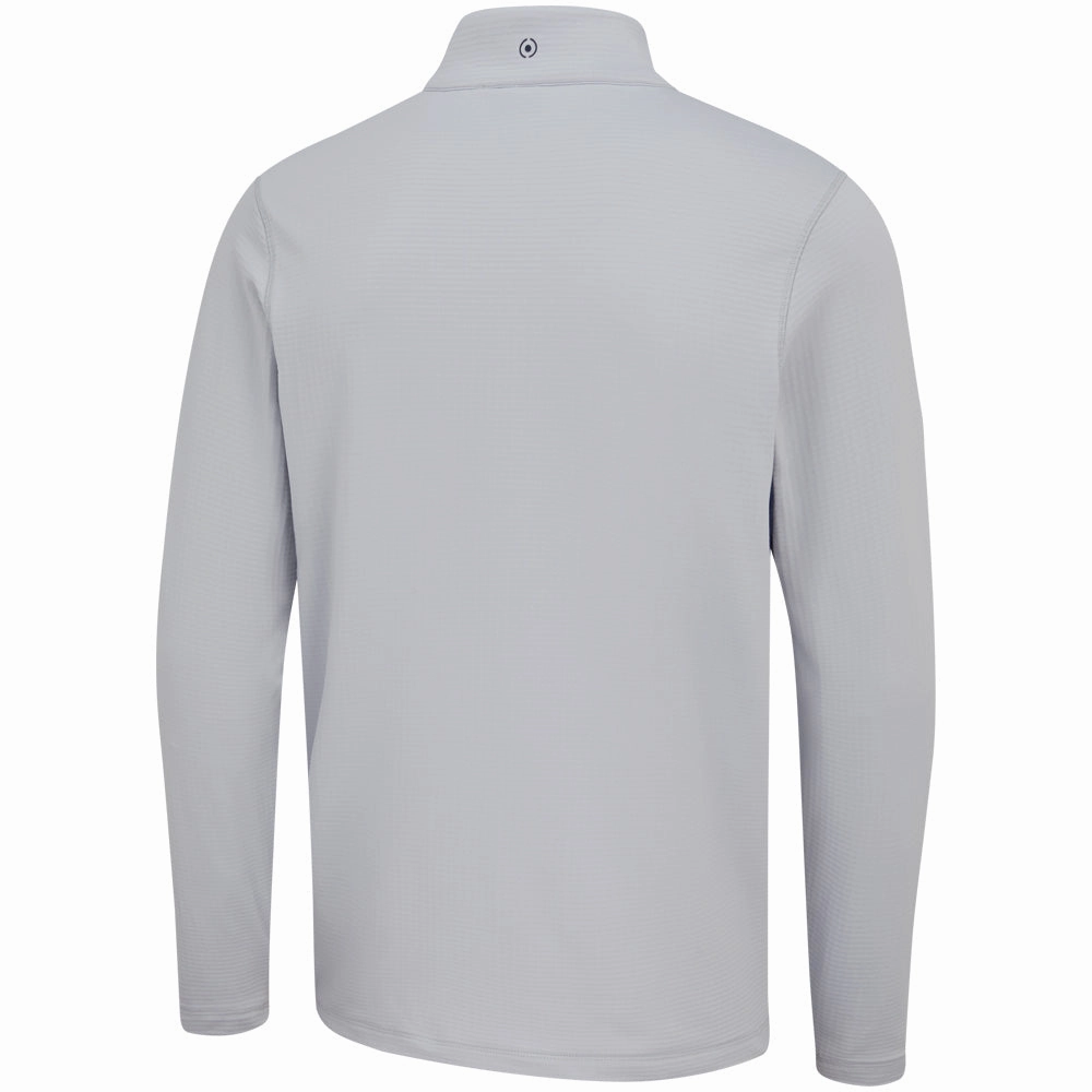 Fashion Piece Ping Rhodri Mid-Layer 1/2 Zip Pullover  - Silver/Navy