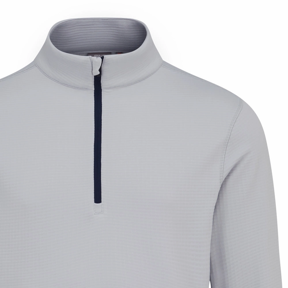 Lounge Comfort Ping Rhodri Mid-Layer 1/2 Zip Pullover  - Silver/Navy