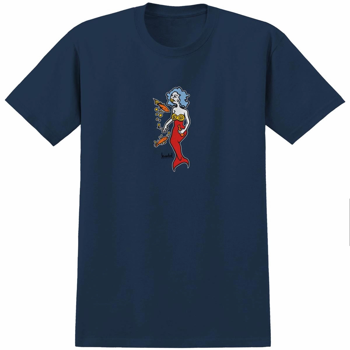 Krooked Mermaid T-Shirt - True Navy Pocket Design