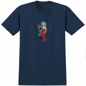 Krooked Mermaid T-Shirt - True Navy Pocket Design