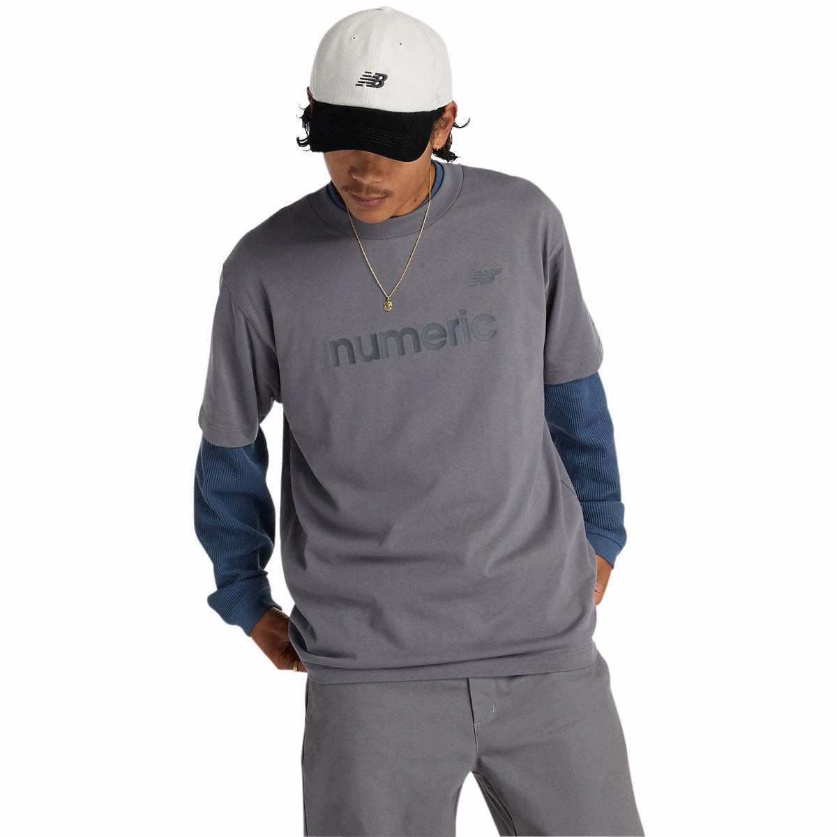 New Balance Numeric Cotton T-Shirt - Castlerock Adaptable Natural Fiber Blend