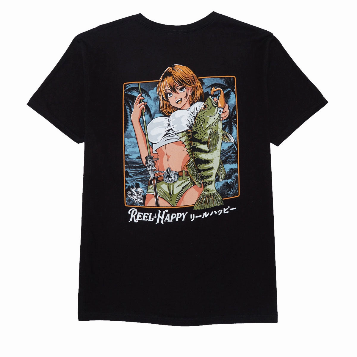 Reel Happy Hanten No Aru T-Shirt - Black Effortless Look