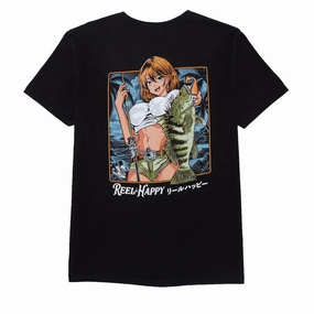 Reel Happy Hanten No Aru T-Shirt - Black Effortless Look