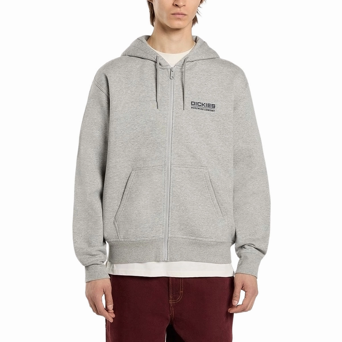 Matted look Dickies Bolivar Full Zip Up Hoodie - Gray Melange