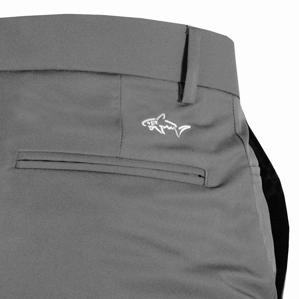 Comfy Movement Fit Greg Norman by ProQuip Flat Front 5-Pocket Trousers - Grey