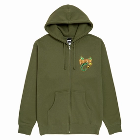 Creature Deadly Sands Zip Up Hoodie - Army snow holiday Skating wear