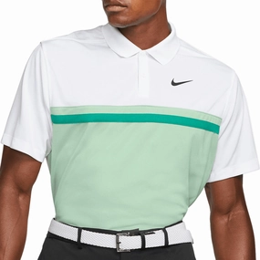 Nike Dri-FIT Victory Polo Shirt - White/Enamel Green/Neptune Green/Black City Smart Look Plus size clothing