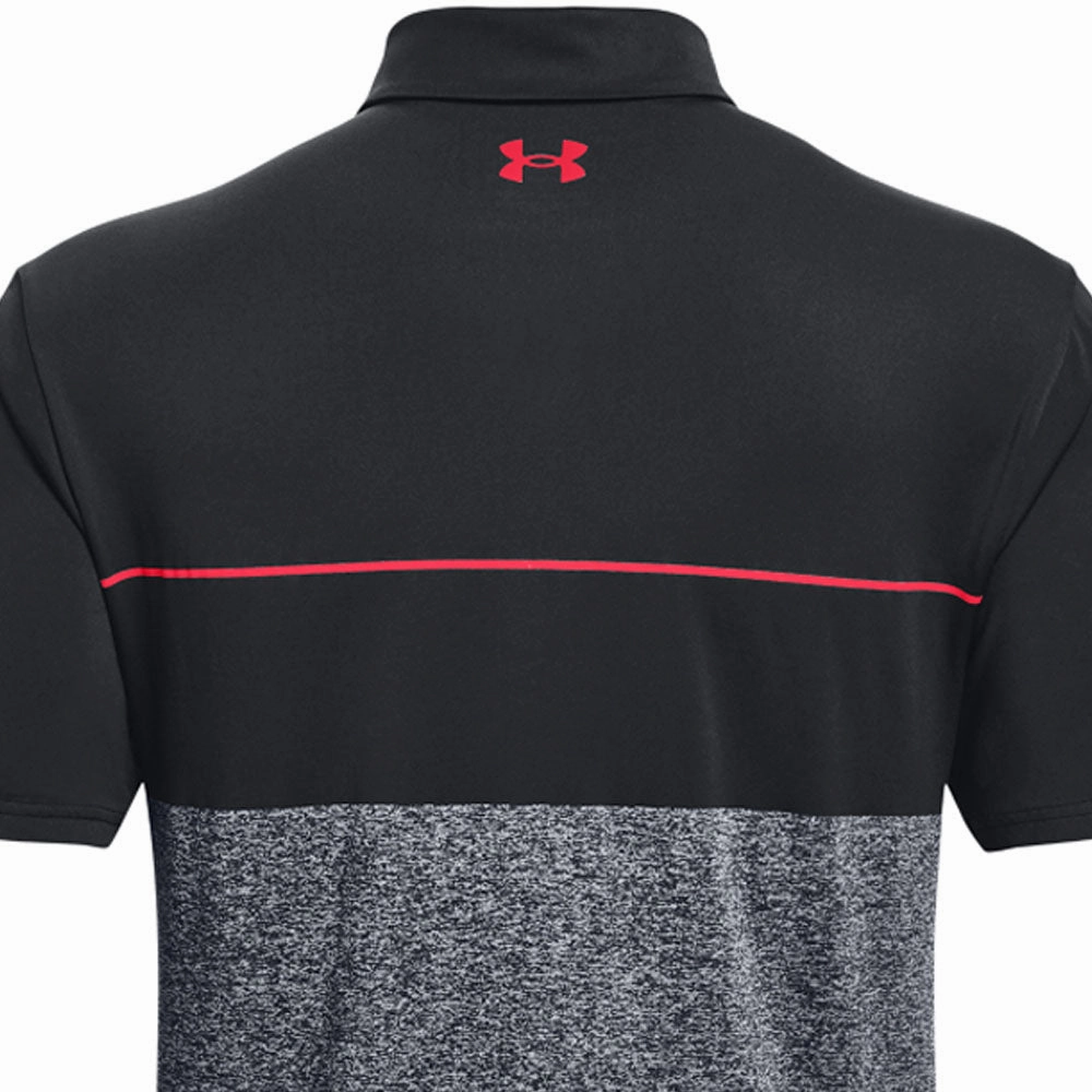 Under Armour Playoff Polo Shirt 2.0 - Black/Grey/Red Classic Wearable MinimalBranding