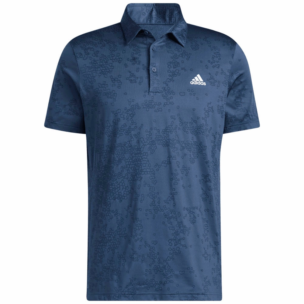 adidas Jacquard Polo Shirt - Crew Navy/Collegiate Navy Easy Wear