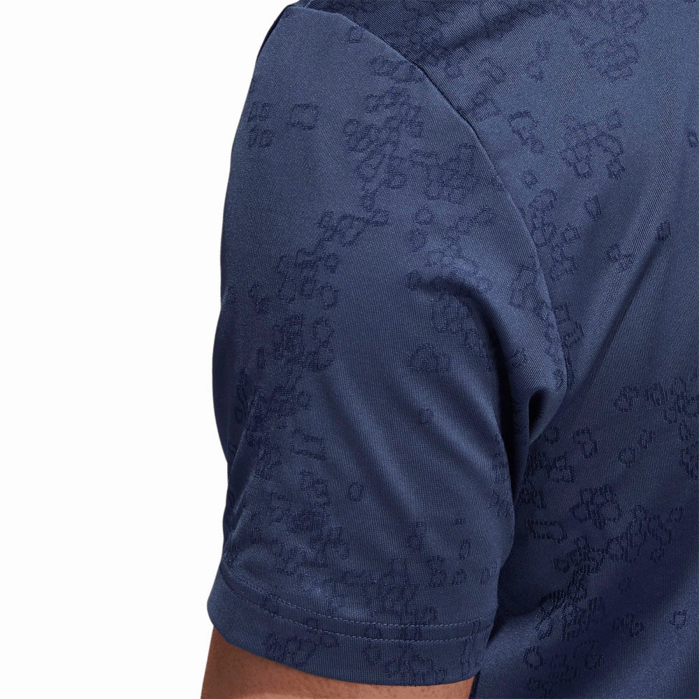 adidas Jacquard Polo Shirt - Crew Navy/Collegiate Navy Layered Style