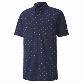 Perfect Fit Weekend Trend Puma Pique Polo Shirt - Peacoat