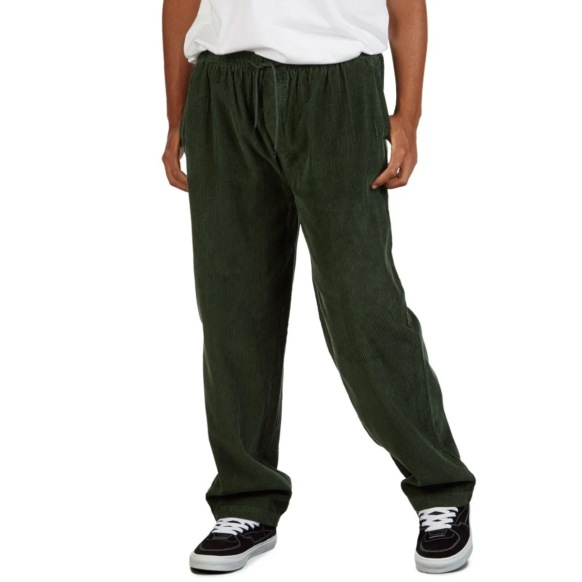 CCS Easy Corduroy Pants - Green Sleek and Soft