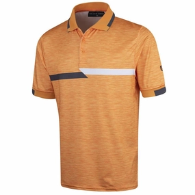 Island Green Chest Stripe Polo Shirt - Mango Marl Trendy Wearable