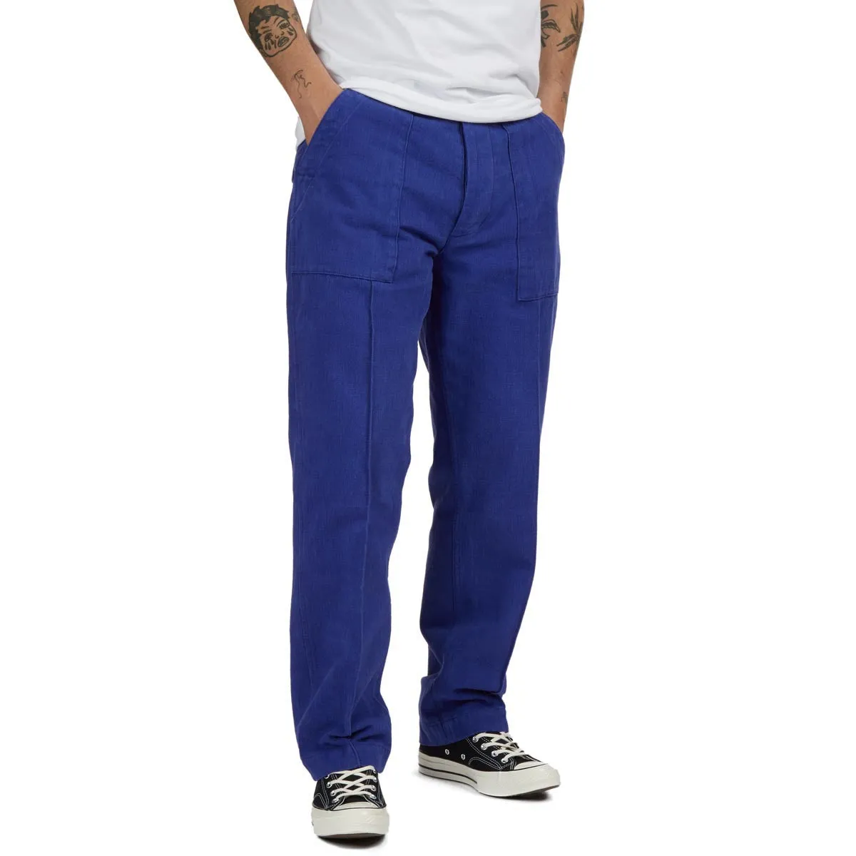 CCS French Surplus Chore Pants - Blue DurableReinforcedMaterial Rugged Fit
