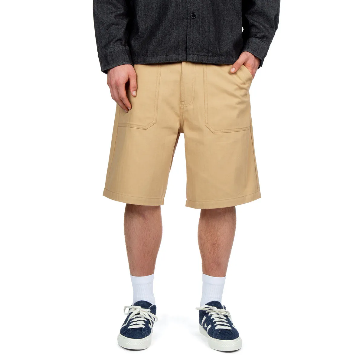 Double Layered Knees education industry CCS Surplus Herringbone Shorts - Khaki
