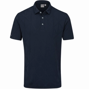 Fresh Vibes Lightweight Fashion Ping Lenny Polo Shirt - Navy