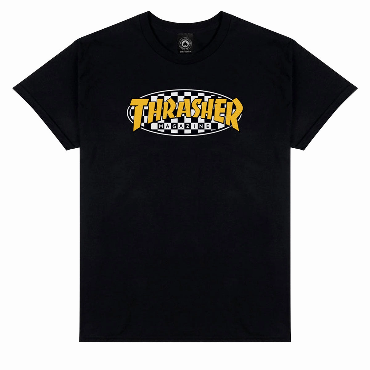 Thrasher Checkered Oval T-Shirt - Black Timeless Look