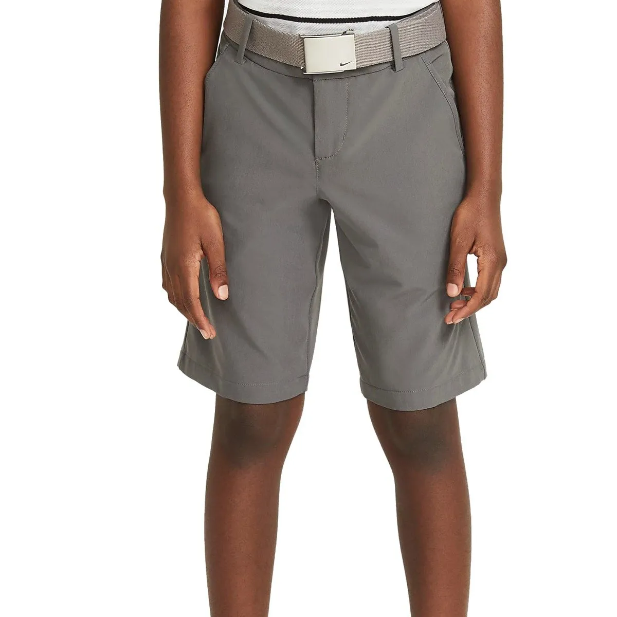 Reinforced Stitching Sports Wear Nike Older Kids' (Boys') Golf Shorts - Dark Grey/Black