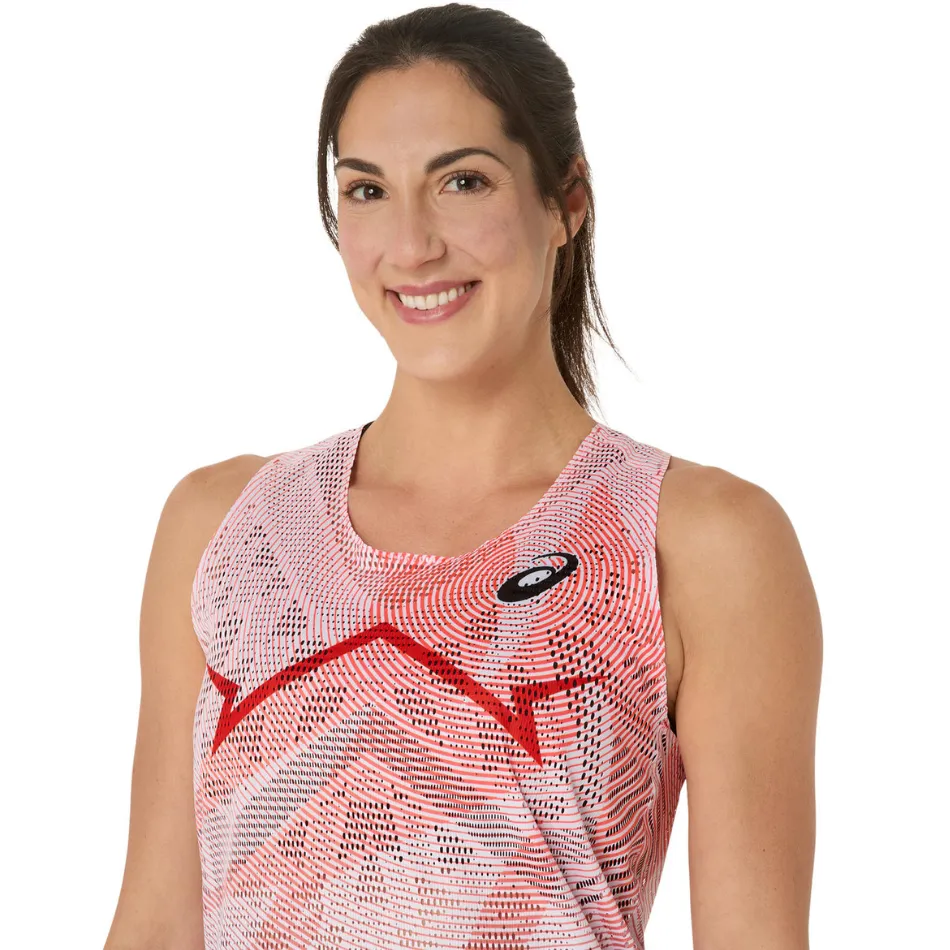 narrowness Summer ASICS Women's Metaspeed Running Singlet in Flash Red AW25