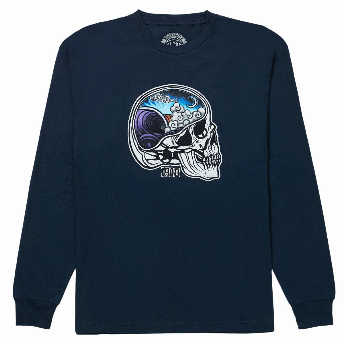1910 In Your Head Night Long Sleeve T-Shirt - Navy Sporty Chic