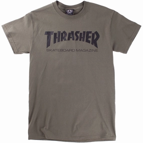 Thrasher Skate Mag T-Shirt - Army Cozy Apparel Trendy Top