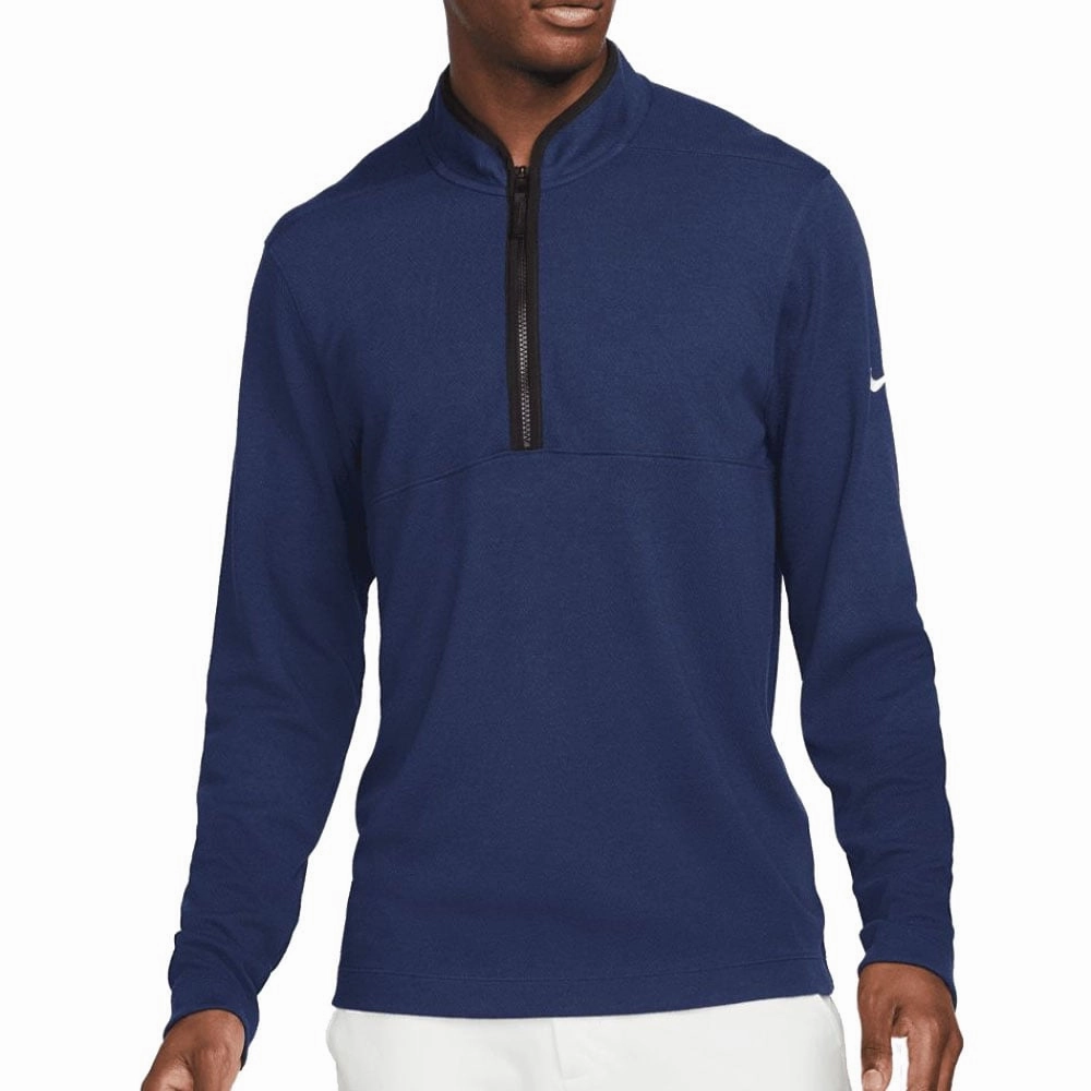 Nike Dri-FIT Victory 1/2 Zip Pullover - College Navy/Black/White Comfortable Wear Geometric Print