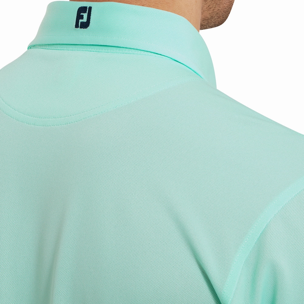 Comfortable Layering FootJoy Stretch Pique Solid Polo Shirt - Sea Glass